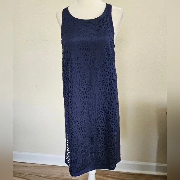 SUSANA MONACO Women's Laser Cut Zena Mini in Deep Sea  Summer Dress Size 2. - Picture 3 of 10